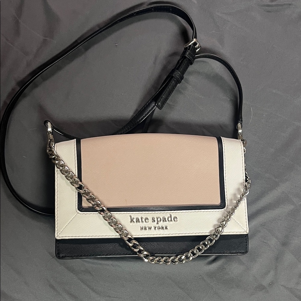 kate spade Black and Cream Crossbody Bag